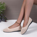 new arrivalpure color round toe fly woven flatsflats women's casual breathable cut outknitting lazy work shoes