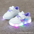 girls' light-up sneakers - mesh casual shoes, kids' running shoes, led light-up shoes