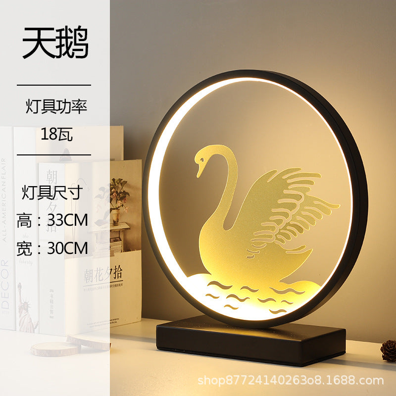 Minimalist modern stylish creative round table lamp - bedroom bedside lamp - cozy home & hotel - remote control dimmable touch lamp