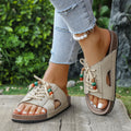 2026 summer new arrival: plus size chunky platform birkenstock-style slides - women's fashionable casual beach sandals for outdoor wear