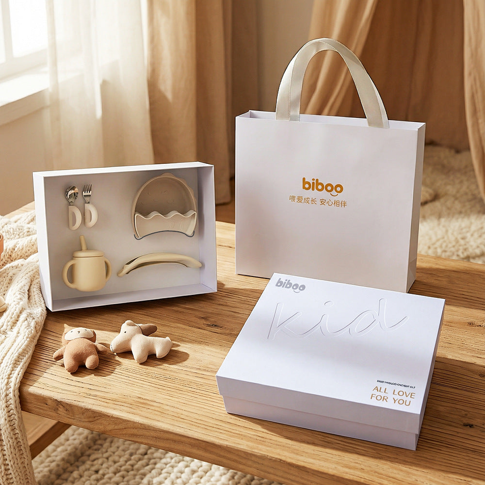 Baby full month gift set - 6 month baby utensil gift set - infant feeding utensil gift box set wholesale