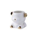 Bear fruit fork suit high-looking electroplated ceramic storage jar stainless steel fork spoon combination fruit pick jar wholesale