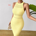 new european and american style hollow-out summer sexy tank top women's dress