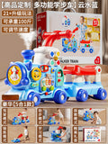 Blue 5-in-1 baby walker [push-along, first walker, 2-speed adjustment]