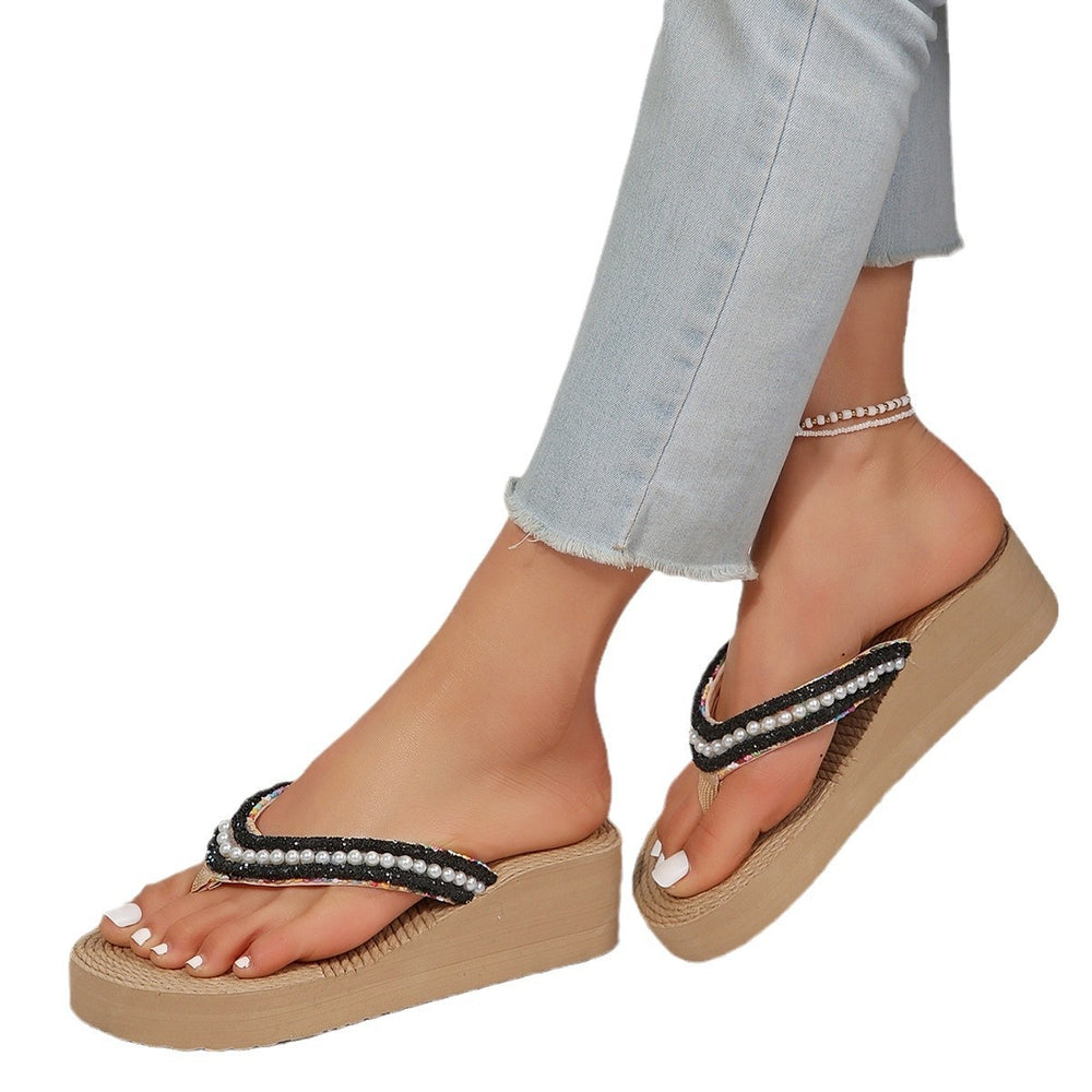 Ethnic style woven sandals & slippers - 2024 summer new arrivals - women's korean style versatile beach & casual sandals