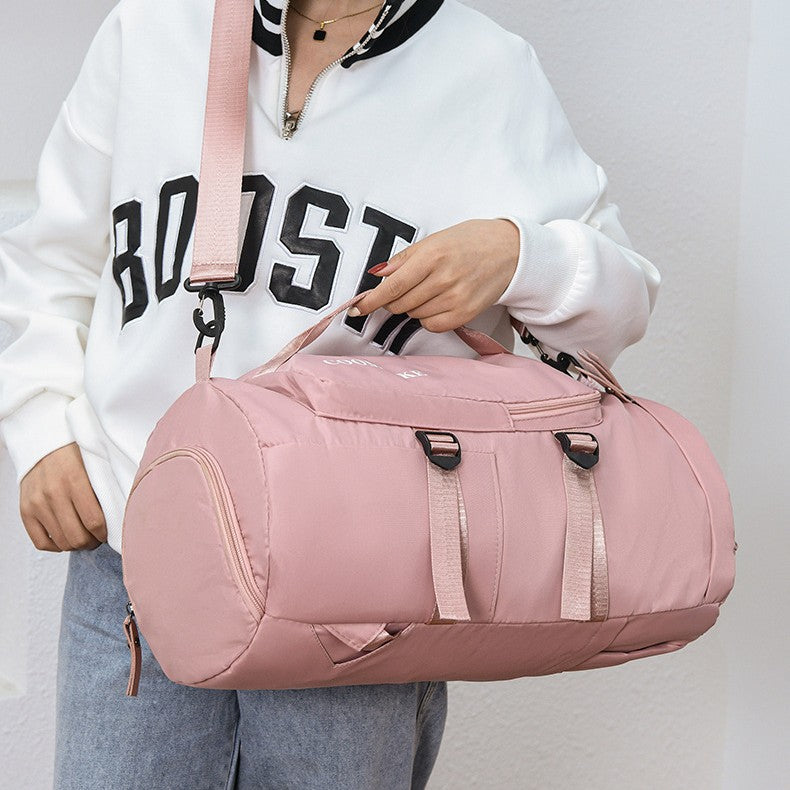 New Portable Leisure Fitness Sports Bag Business Trip Large Capacity Short-haul Travel Bag Dry and Wet Separation Double Back Luggage