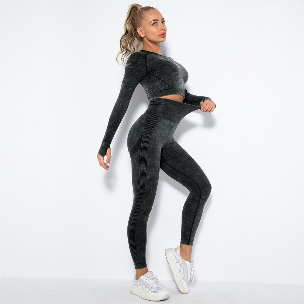 new arrival seamless washable smile yoga clothes suit outdoor sports fitness sexy butt yoga pants in stock