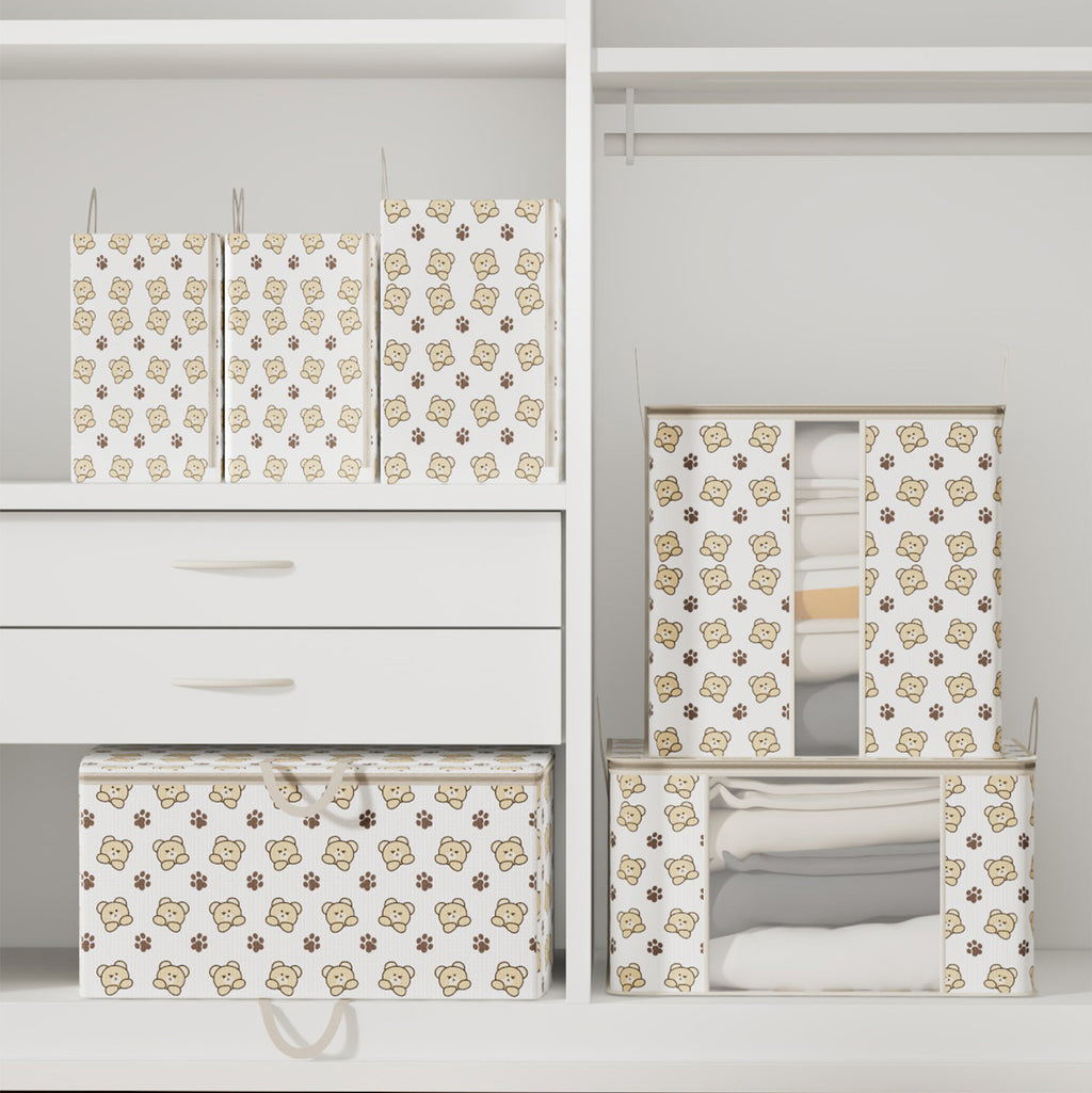 Printed bear moving bag 140g thickened non-woven duffel bag household quilt clothes sundries storage bag