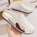 Men's summer new breathable mesh slides - slip-on, backless, casual beach sandals with trendy perforated design