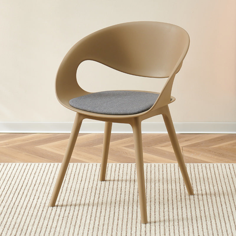 Scandinavianthickened plastic dining chair modern popular cafe dessert shop back chair casual engineering desk chair for home