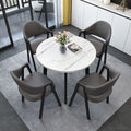 Nordic light luxury negotiation table and chair combination sales department modern casual milk tea shop dining table small apartment round table for home