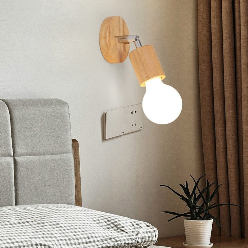 Wall lamp bedside lamp bedroom led modern simple Nordic creative American living room aisle lamp hotel wall lamp