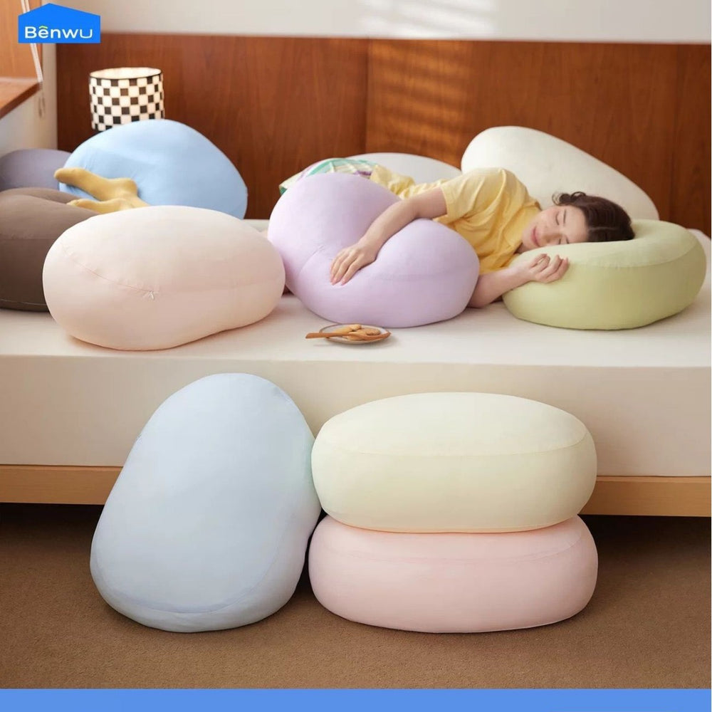 Candy color super soft lumbar pillow waist support pillow leg side sleeper cushion waist support sleeping nap pillow soft
