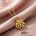 popular copper inlaid zirconium dandelion necklace for women, accessible luxury, niche, versatile, simple and exquisite, new clavicle chain set