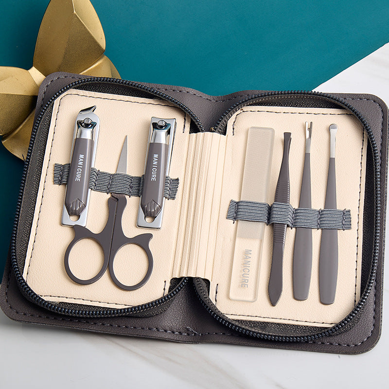 High-quality 20-piece carbon steel anti-splash nail clipper set - angled tip nail clippers for home grooming
