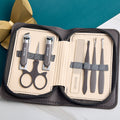 [new] gray and black-zipper bag 7-piece set