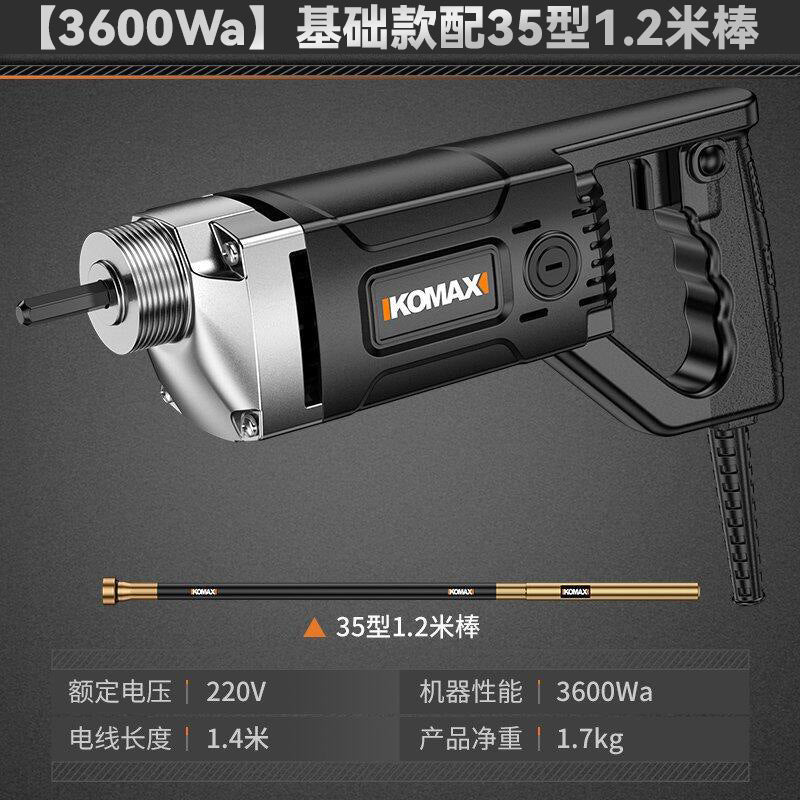 220v portable industrial-grade concrete vibrator for construction sites - small vibrating rod for building projects