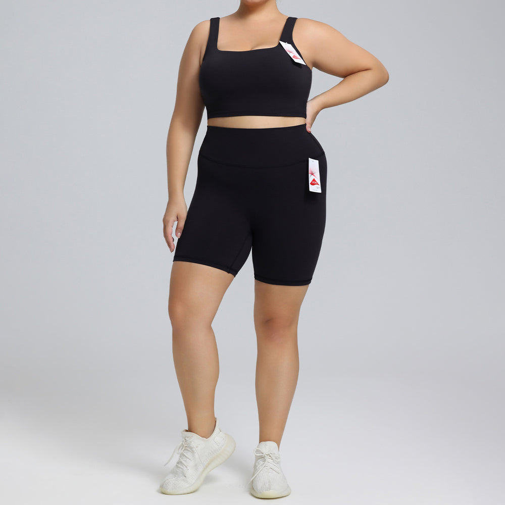 plus size lycra yoga clothes suit high elastic naked tight sportswear women's lulu same style fitness clothes suit
