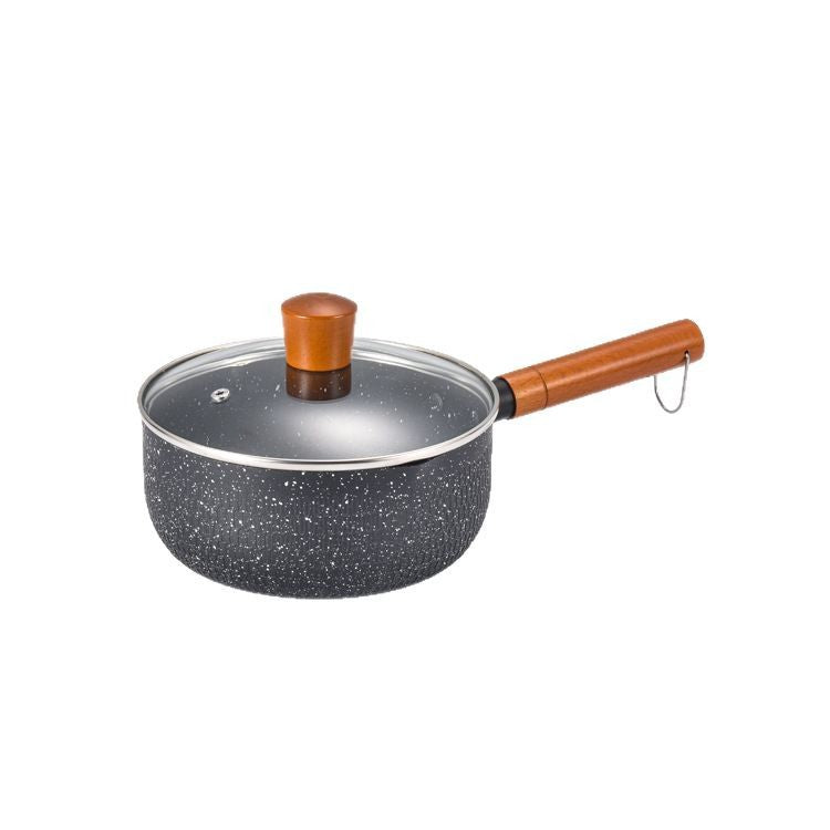 Processing personalized snow flat pot medical stone non-stick pot small milk pot baby food supplement pot for home instant noodle pot pancake