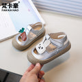 Vancahao kids' soft-soled first walker shoes,  summer new korean style, cartoon closed-toe sandals for boys and girls