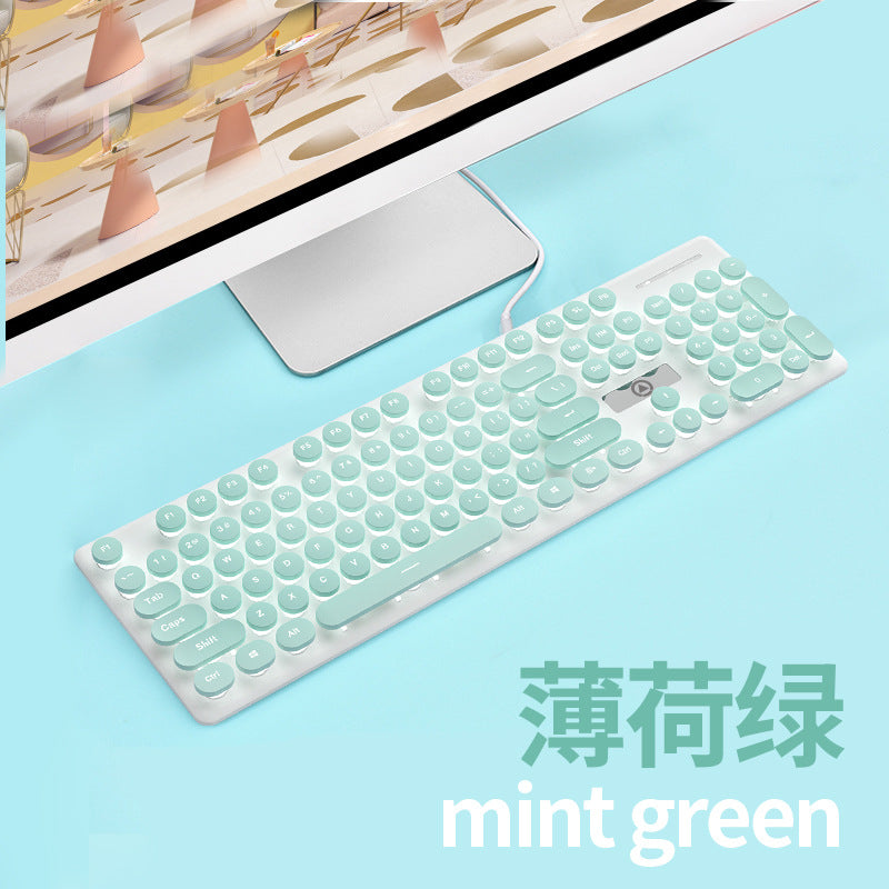 Silver sculpt v8 punk mechanical feel keyboard and mouse combo - illuminated gaming pc accessories - wholesale for amazon cross-border e-commerce