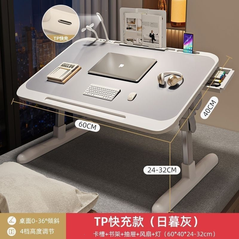 Dormitory foldable desk adjustable table bed small table bay window small table dormitory student for home lazy computer desk
