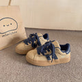 Summer breathable sneakers women's 2026 new casual versatile canvas student korean style athletic chunky sole retro white shoes
