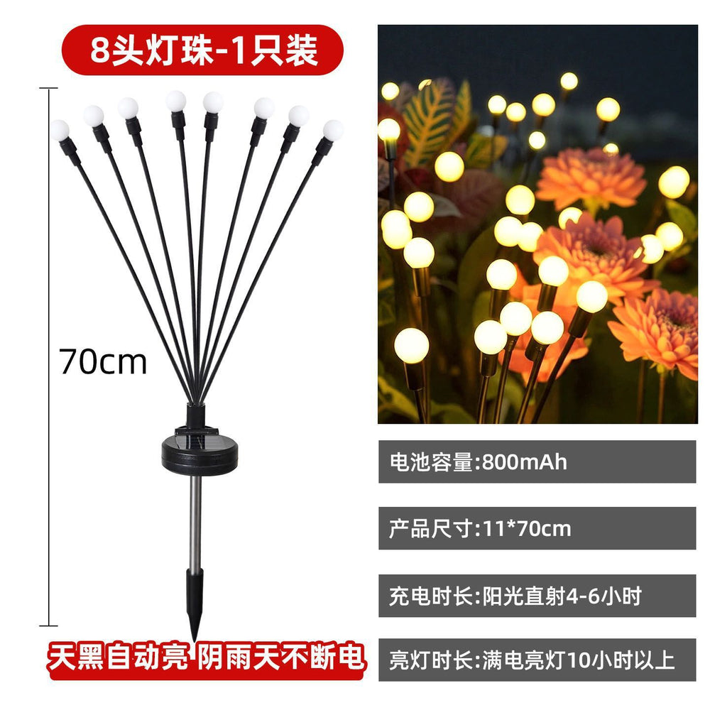 Solar outdoor lights for home courtyard internet celebrity small courtyard 2025 new style landscaping garden lawn firefly lights