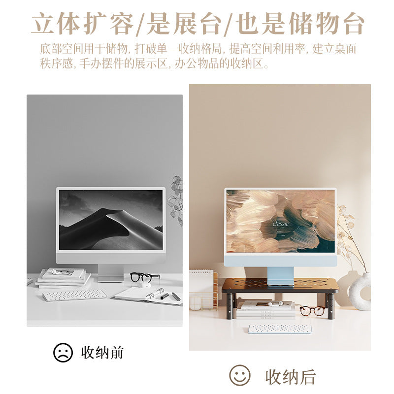 Laptop heightening rack, desktop monitor screen widening storage, keyboard height pad, base height bracket