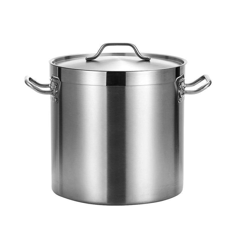 Extra thick composite bottom three-part steel stainless steel large capacity soup bucket with lid, pot, brine, commercial induction cooker neutral