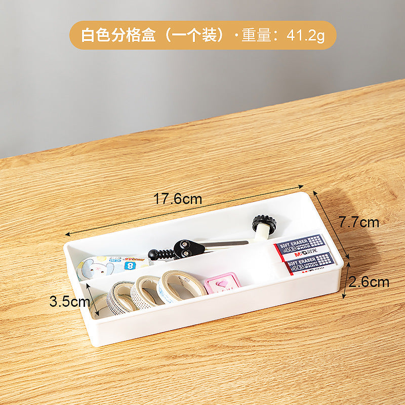 Multifunctional desk storage box Transparent desktop marker Stationery storage box Pencil plastic storage box with lid