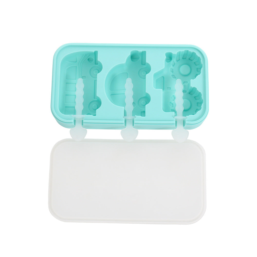 Dinosaur Car Ice Cream Silicone Mold Popsicle Chocolate Mold DIY Handmade, Ice Cream Mold