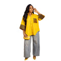 European and american cross-border women's clothing:  summer new arrivals - casual plus size loose fit elegant design patchwork shirt top