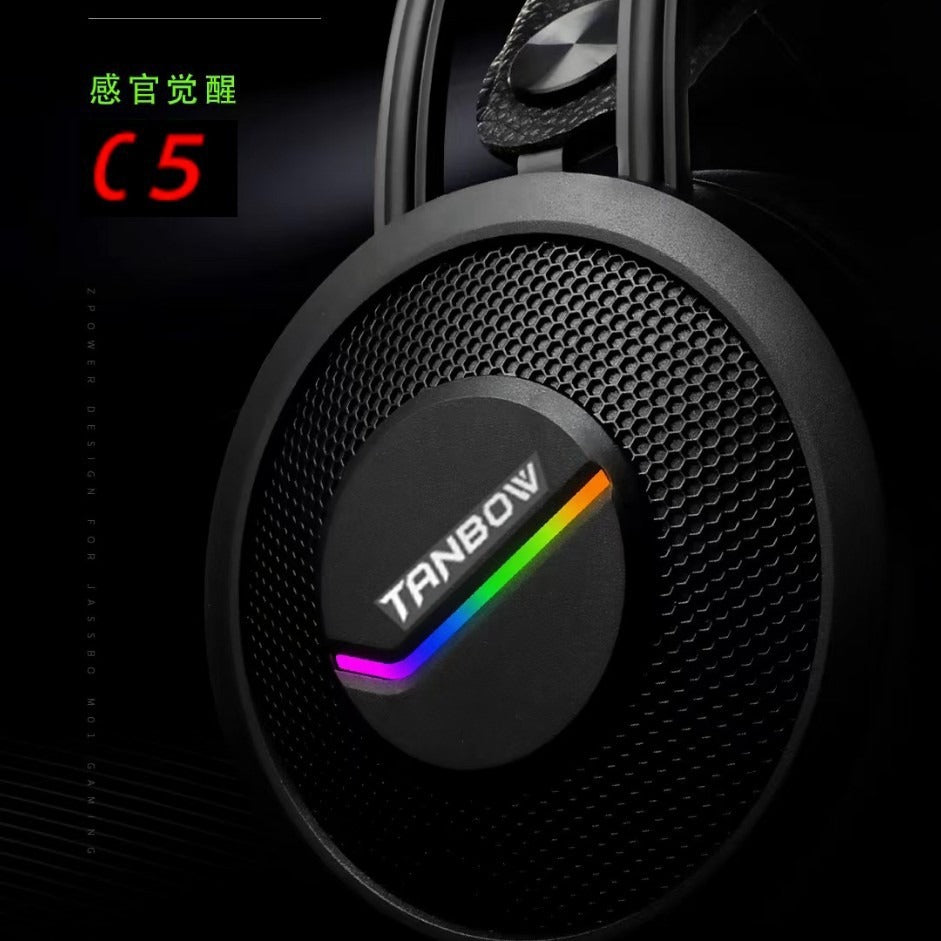 Siberia c5 tian nu usb 7.1 over-ear gaming headset - illuminated esports headset for pubg and other games