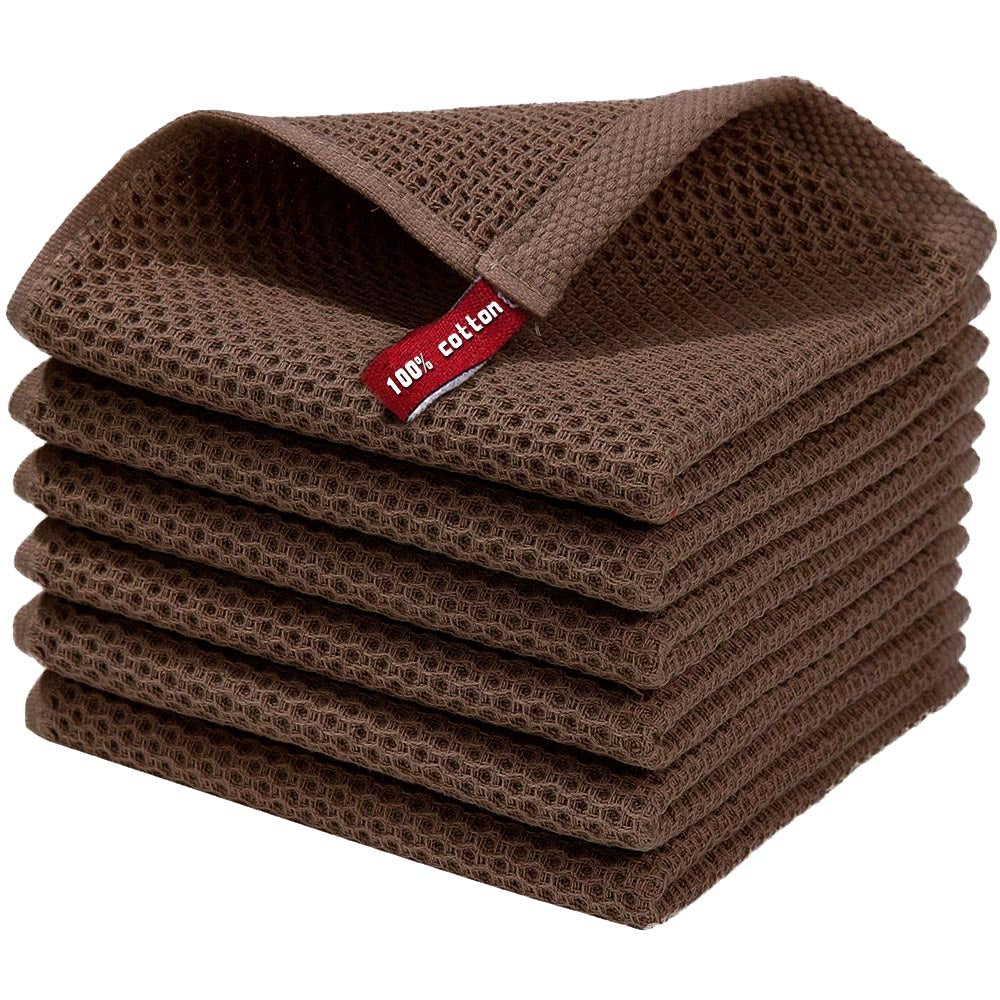 Amazon bestseller: pure cotton honeycomb kitchen towel set - easy-clean waffle weave dishcloths with hooks - wholesale