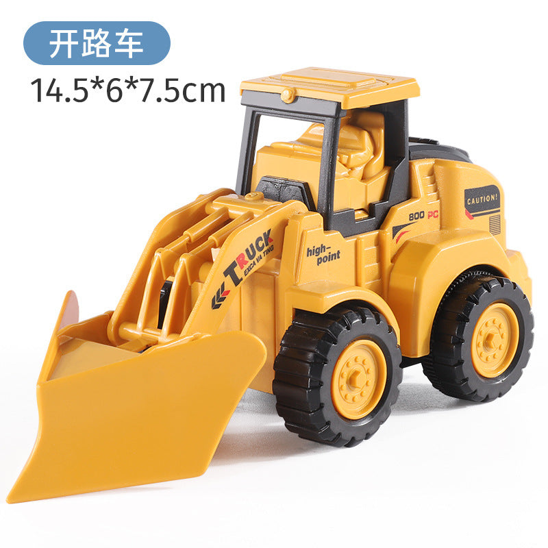 Toy car children's engineering vehicle press excavator inertia pull back car puzzle bulldozer press suit 1-6 years old