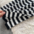 Lazy stripes suspender sleeveless dress women's summerknitting silmslimming lookelegant long skirt work clothing outfit