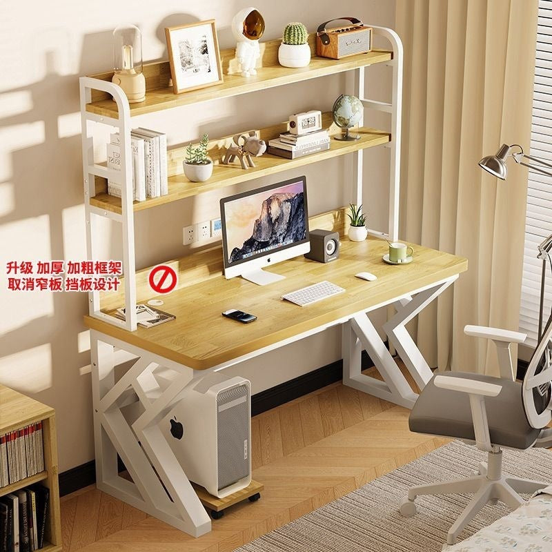 Computer desk home office desk bedroom student desk bookshelf all-in-one with pegboard simple storage study table