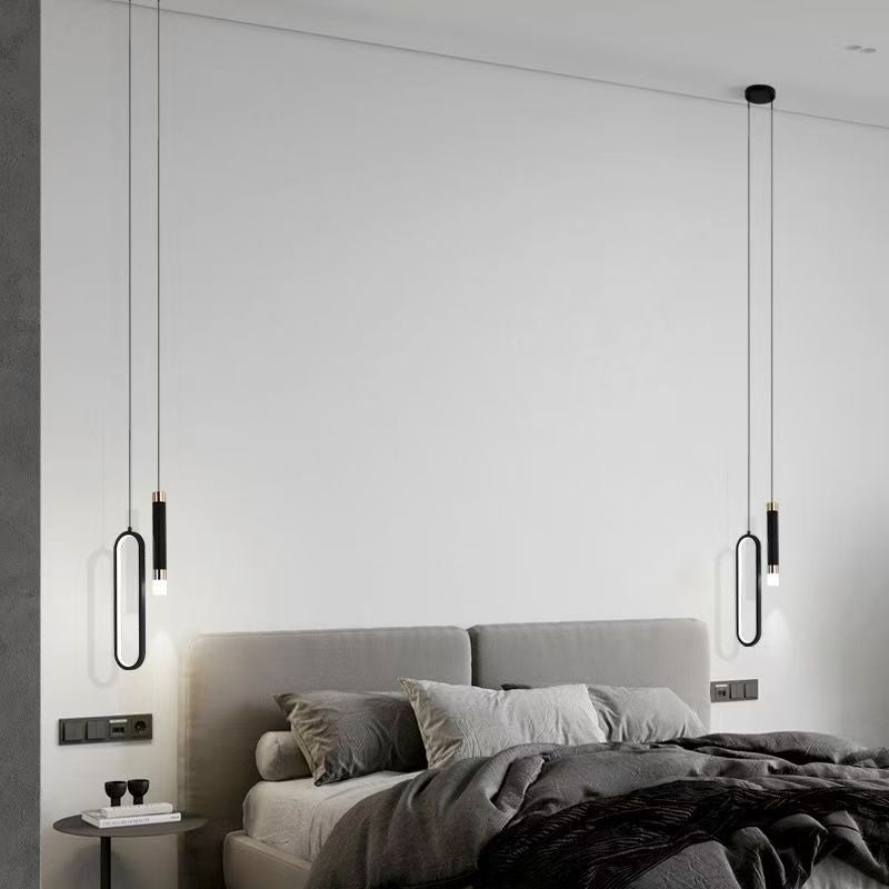 Italian normcore bedroom bedside chandelier modern casual sense of designaccessible luxury long line scandinavian creative new small chandelier