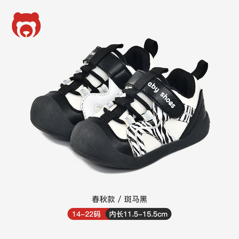 Toddler shoes for boys, spring and autumn infant shoes, soft sole functional mesh shoes, baby shoes for boys aged 1-3 years