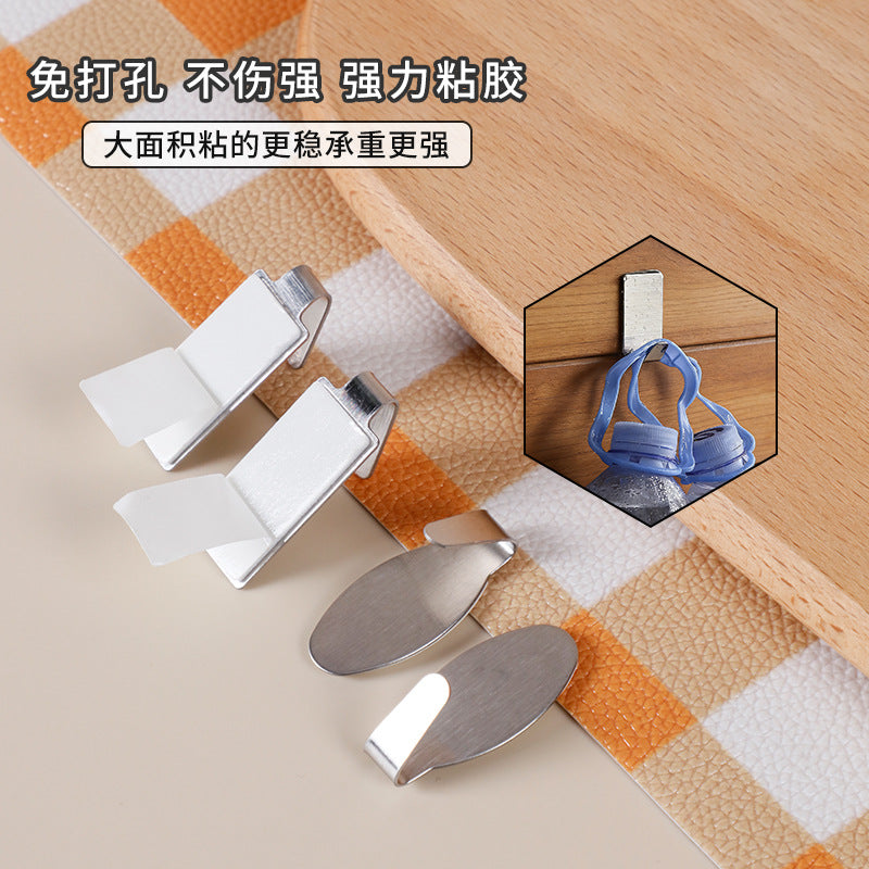 Heavy-duty adhesive hooks - no drilling required! perfect for kitchen, bathroom, walls, backpacks. damage-free, 304 stainless steel, high load-bearing capacity