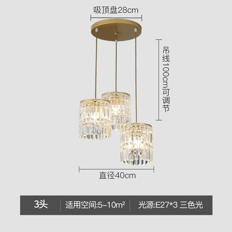 Modern minimalist creative hallway entryway ceiling light, light luxury crystal italian style popular corridor balcony walk-in closet lighting fixture