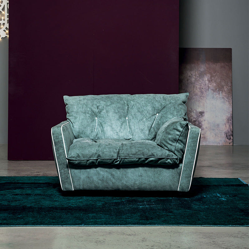 Custom material factory processed single sofa chair plush fabric chair leisure chair italian minimalist modern balcony