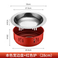 Natural color plate red stove 28cm