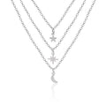 Star necklace wholesale new european and american cross-border alloy jewelry pendant moon multi-layered wearing high-end necklace for women