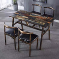Economical dining table, restaurant stool, hot pot restaurant back chair, fast food table, chair, table and chair suit combination horn chair