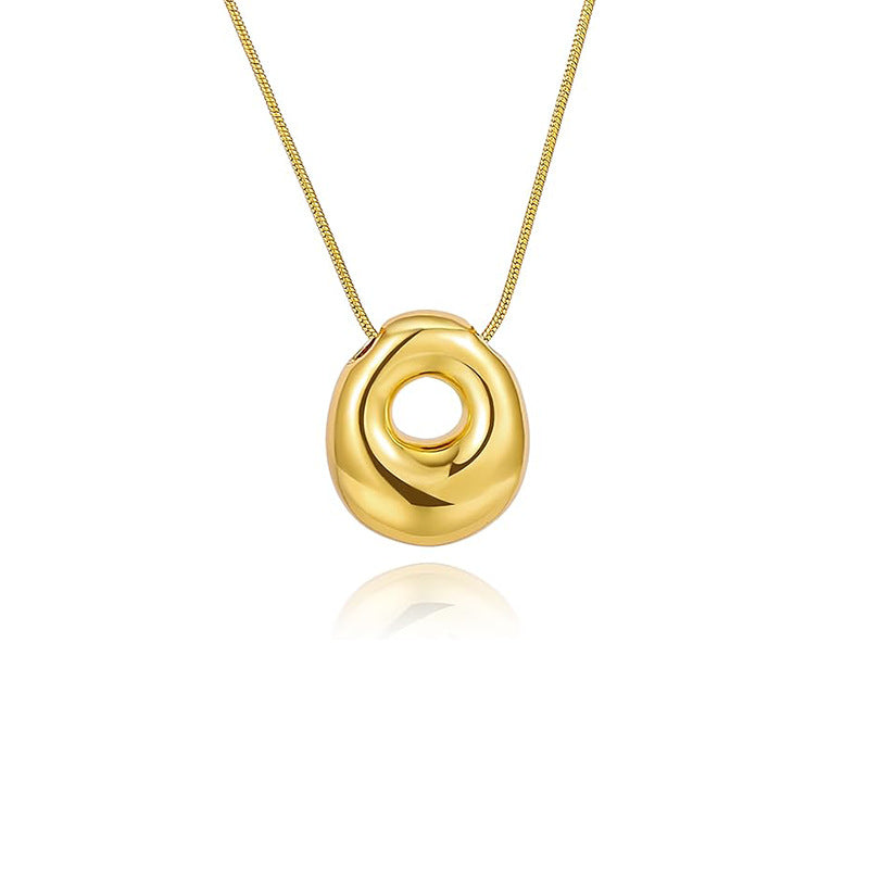 Amazon bestseller: premium bubble 26-letter gold pearlized necklace pendant - stylish women's accessory