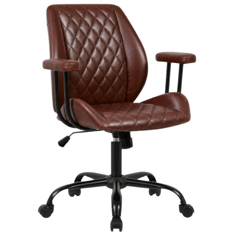 Retro boss chair, adjustable computer chair, high-quality desk chair, comfortable for long hours, suitable for commercial office use and client meetings