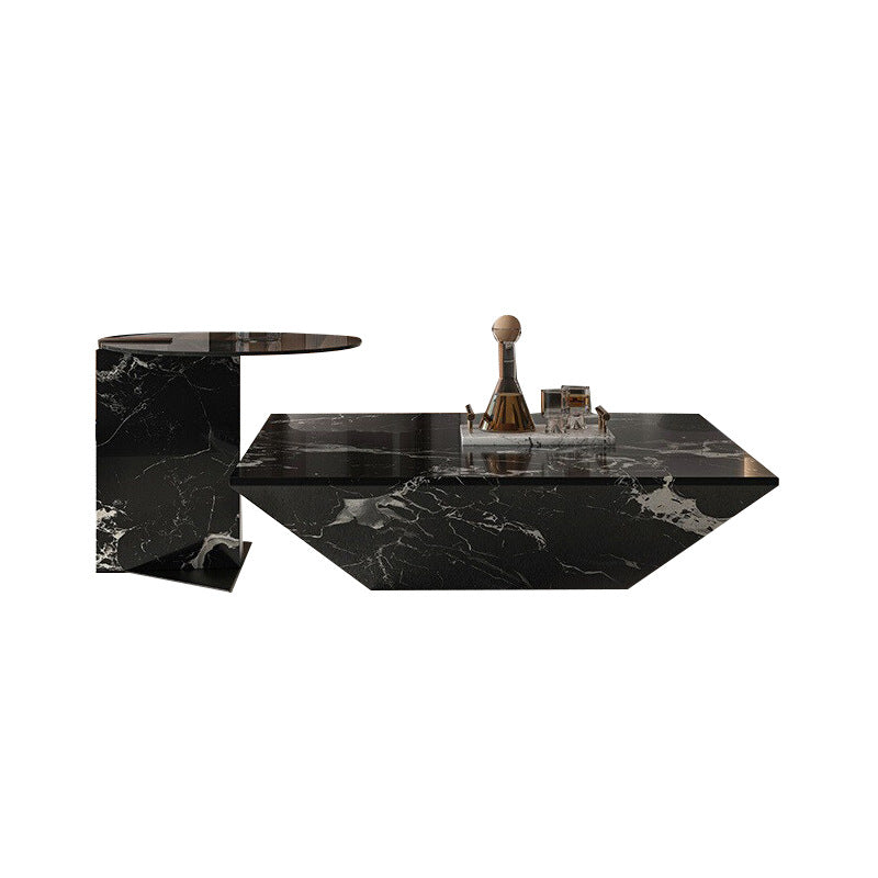 Italian natural luxury stone coffee table living room for homeaccessible luxuryclassy sense house square black rose marble coffee table