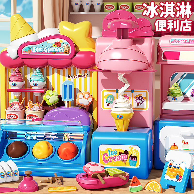 Kids' ice cream toy pretend play set - ice cream maker - educational toy for baby girls ages 3-6 - new year's gift - birthday present